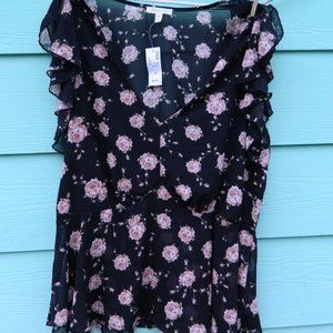 Loralette sheer chiffon top